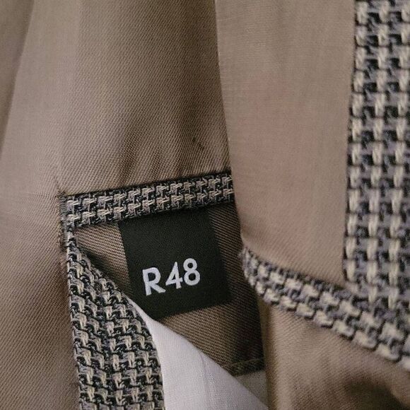 English Manor Light Brown Checked Professional Business Sports Coat Suit Jacket - Picture 9 of 10